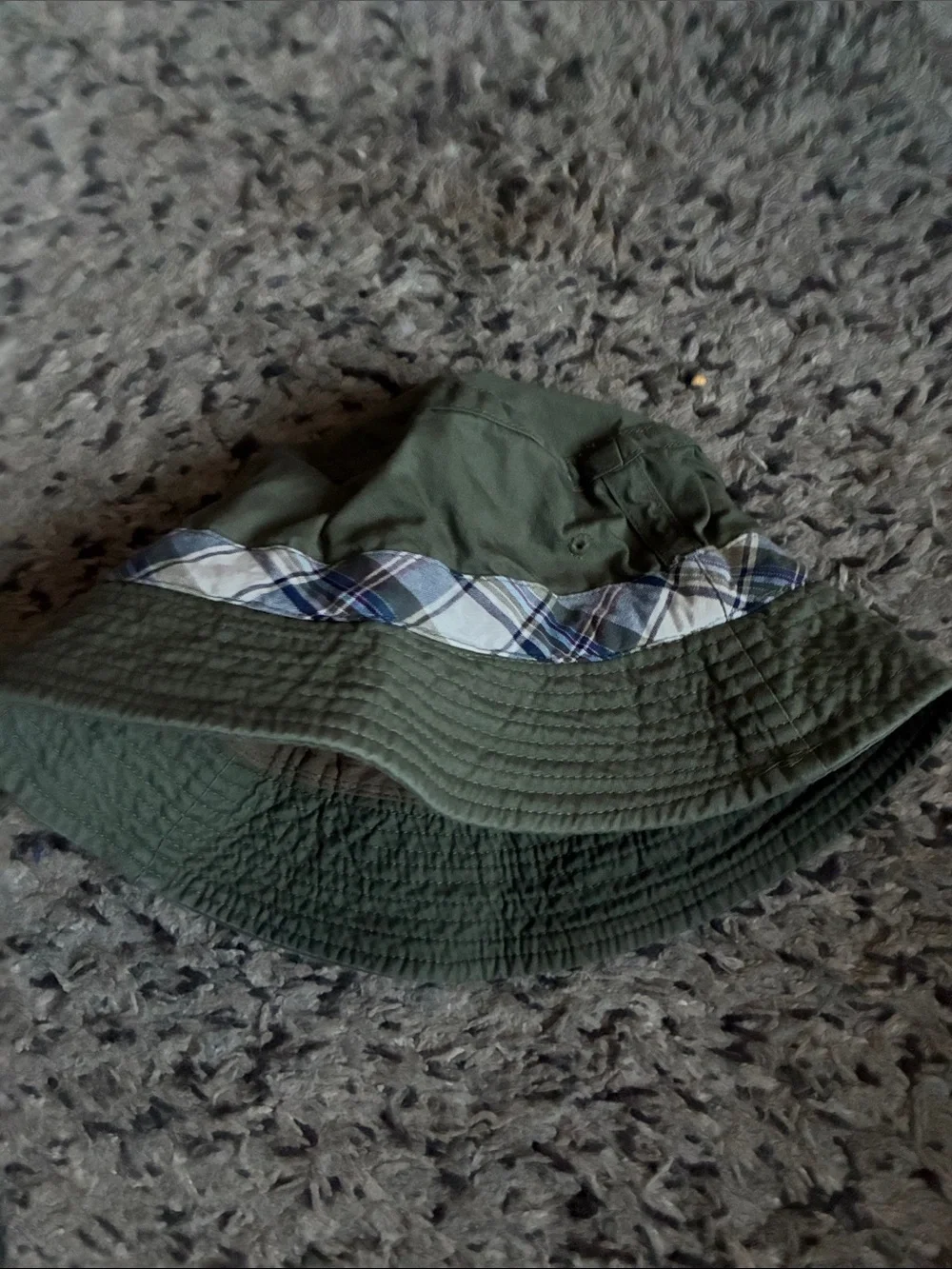 Gymboree Kids Hat Set - Green, Khaki, Navy Plaid & Frog Print